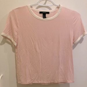 NWOT F21 Light Pink Ringer Tee